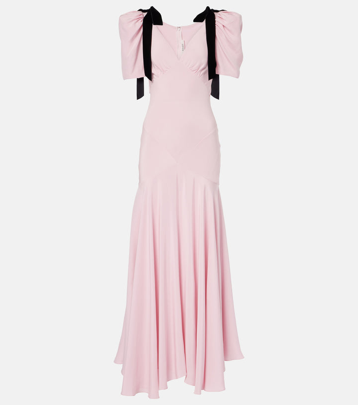 puff-sleeve gown with bow-tie shoulders – JILEEN