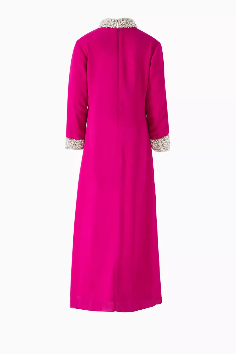 Long Sleeve Maxi Dress with Pearl Button Detail – GRACE