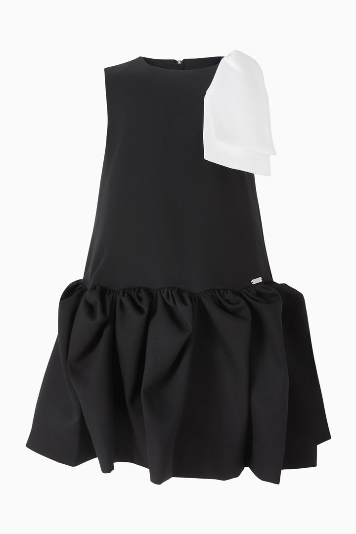 Sleeveless Peplum Dress with Sheer Shoulder Panel – PETAL