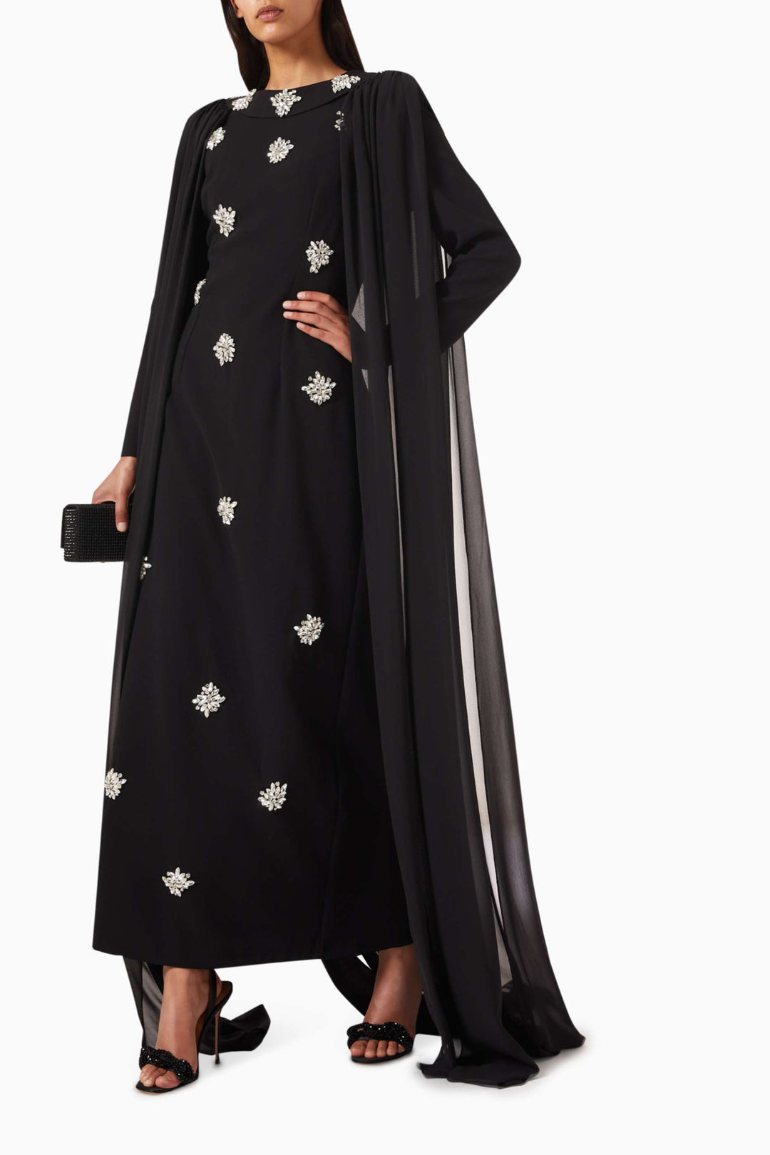 فستان كيب مزين بالكريستال – أوريليا