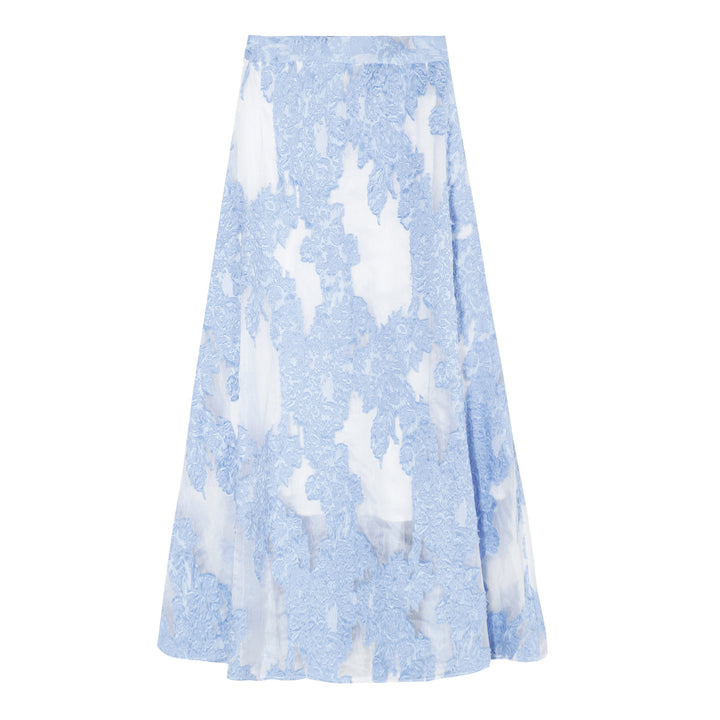 floral jacquard midi skirt – LUMINA