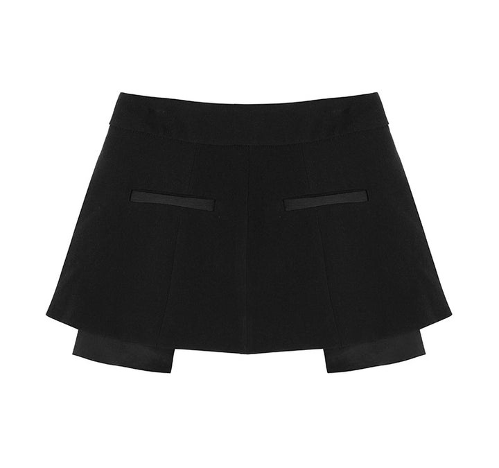 Layered Wide-Leg Pants with Belt – BASEM