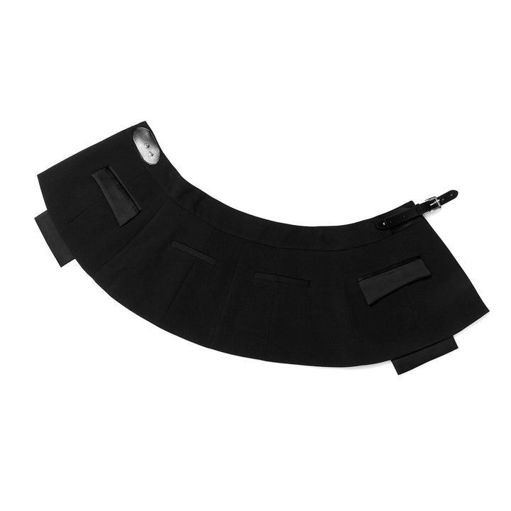 Layered Wide-Leg Pants with Belt – BASEM