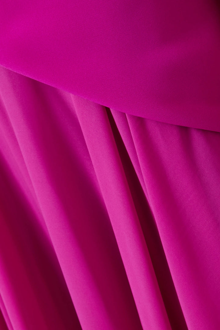 فستان بكتف واحد مع عباءة متدفقة – دارين