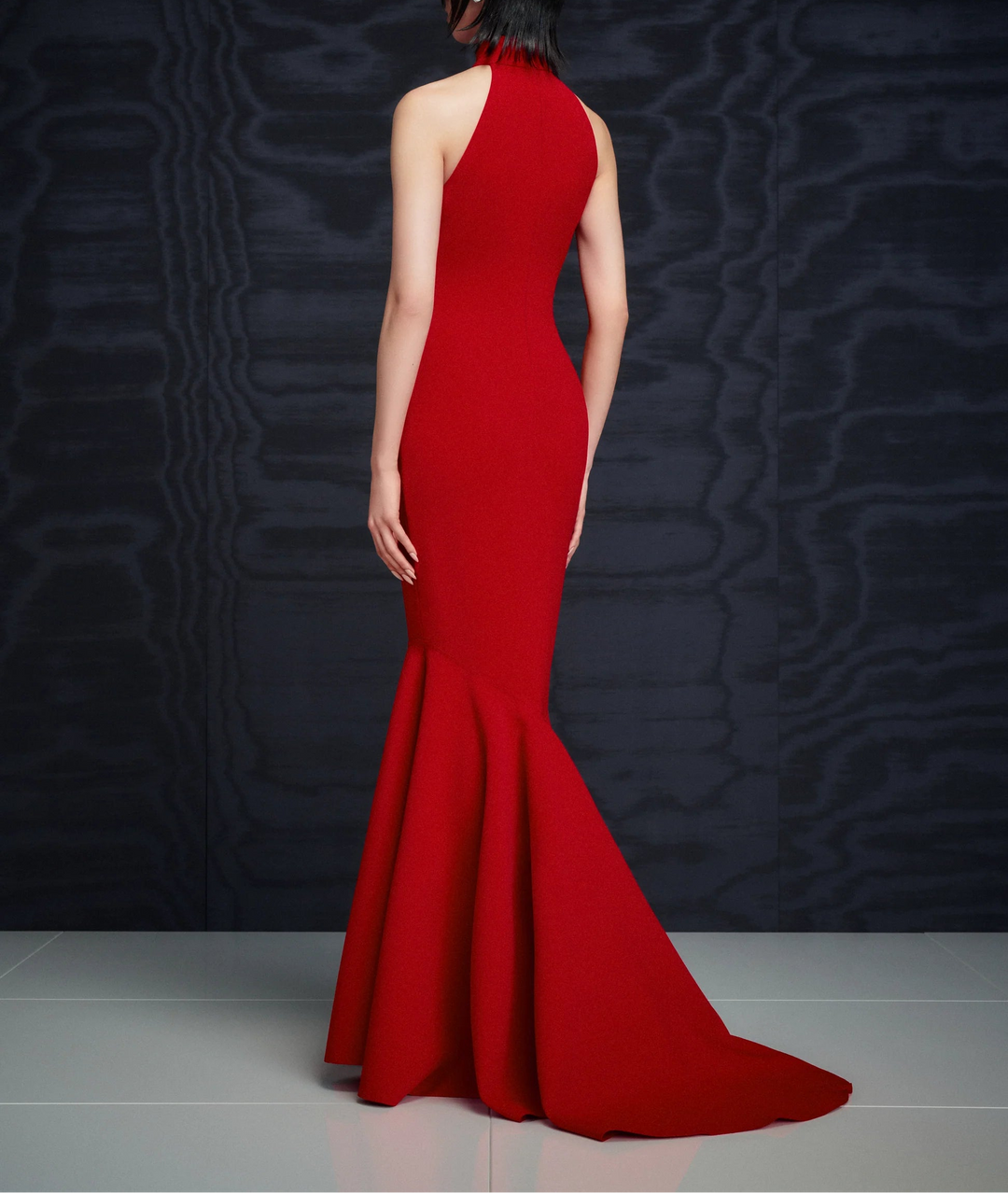 غطس ثوب مع الأكمام الشفافة والخصر المربى-تشايالا