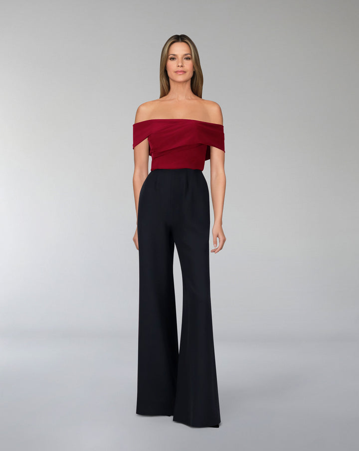 Strapless bicolour jumpsuit