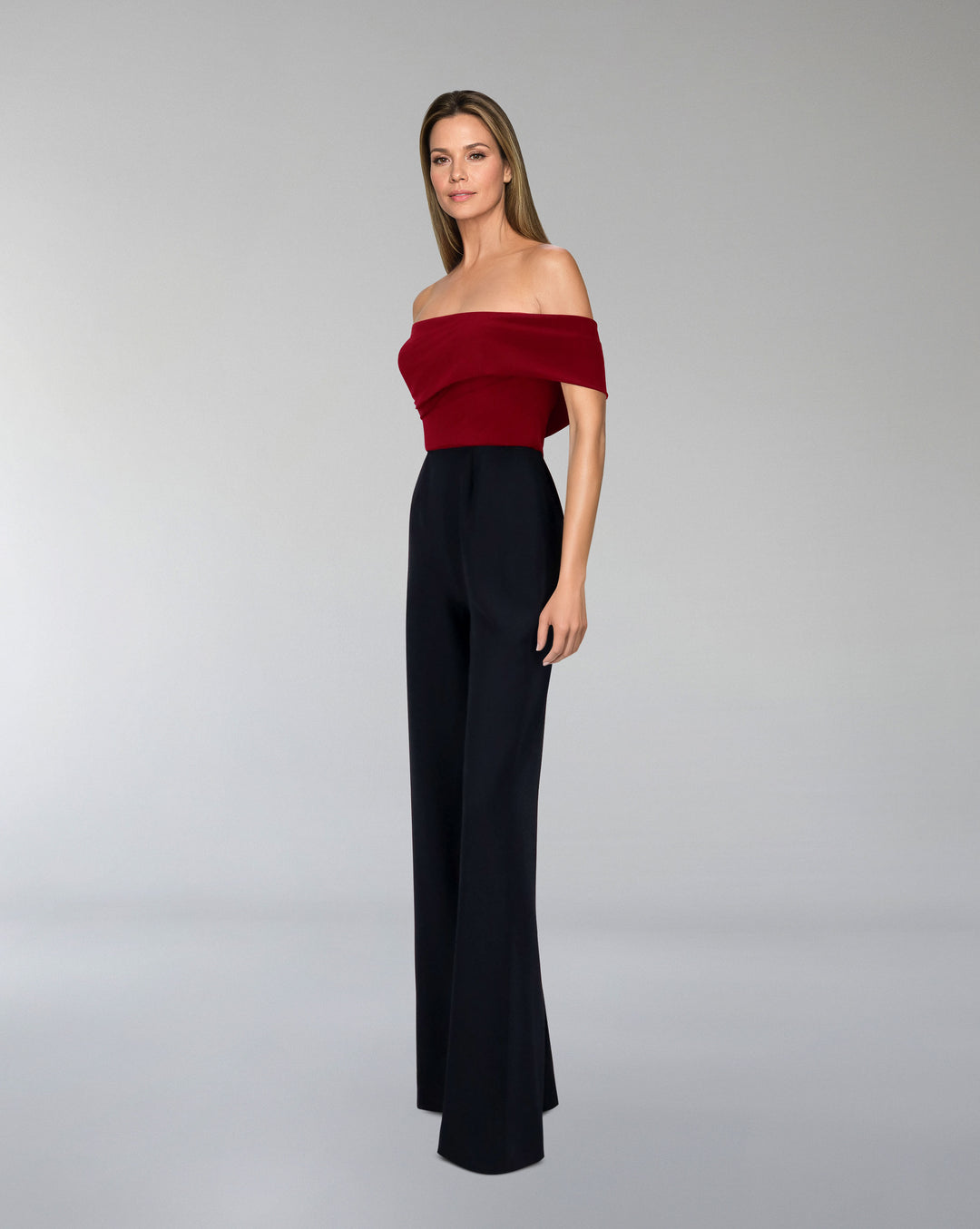 Strapless bicolour jumpsuit