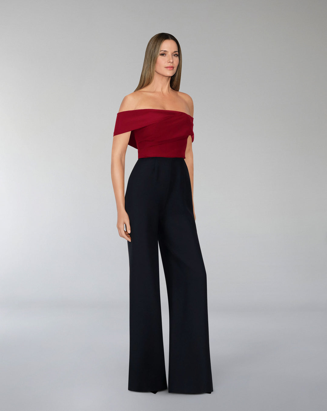 Strapless bicolour jumpsuit