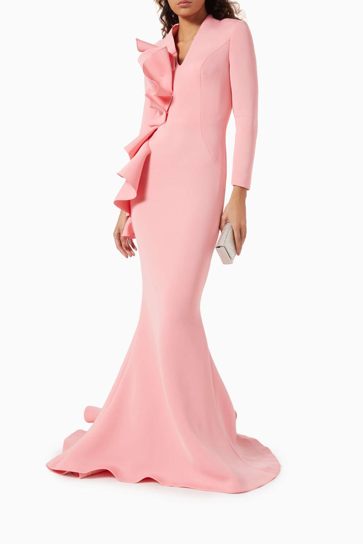 فستان من الكشكشة المنحوتة مع ذيل حورية البحر – ليلورا