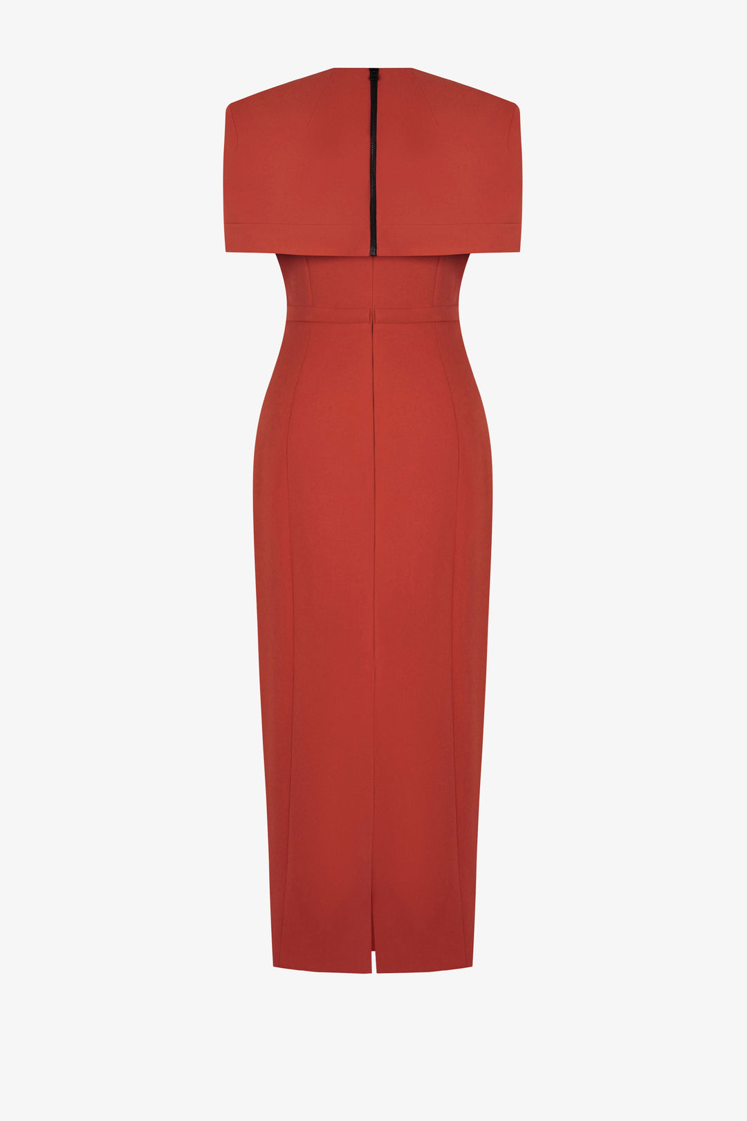 structured cape-sleeve midi dress – DEILIE