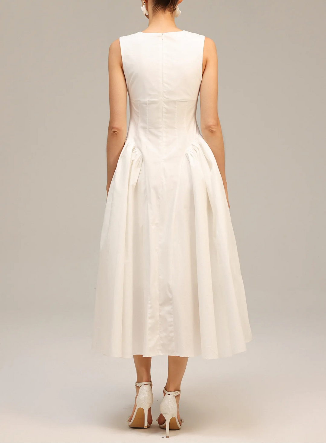 Haut à manches évasées plissées et ensemble jupe longue avec ceinture à la taille – Rosiny 