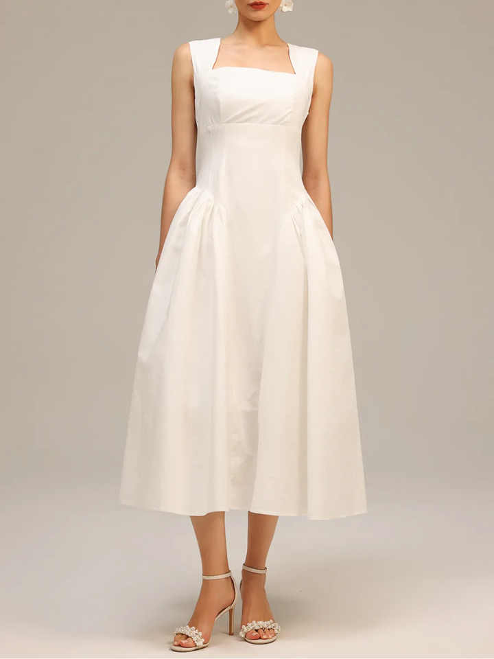 Haut à manches évasées plissées et ensemble jupe longue avec ceinture à la taille – Rosiny 