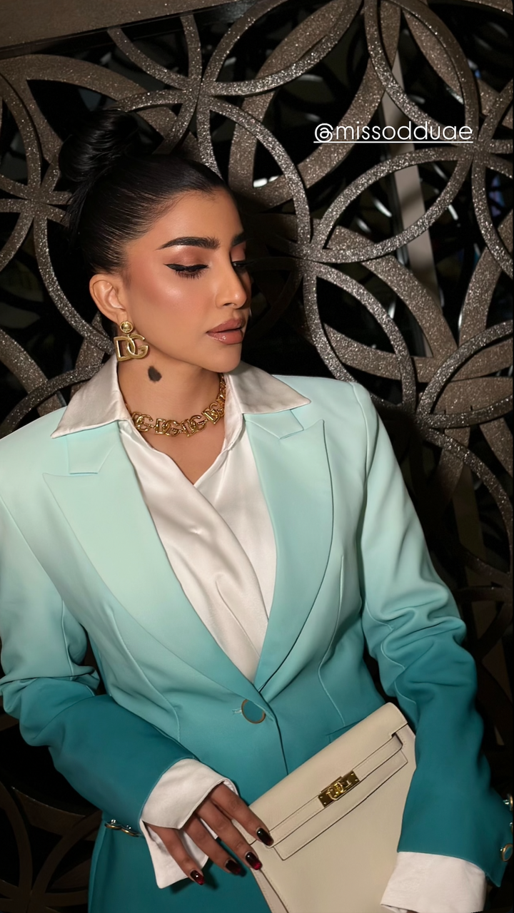 gradient tailored pantsuit with single-breasted blazer – Fannanah