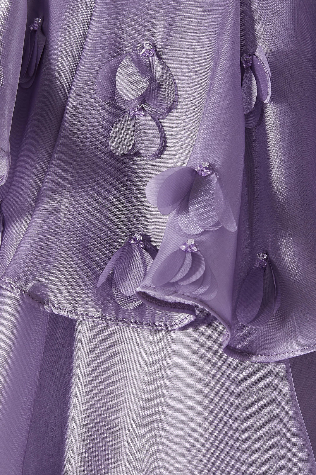 Layered Chiffon Maxi Dress with Ruffle Cape – LAVENDER