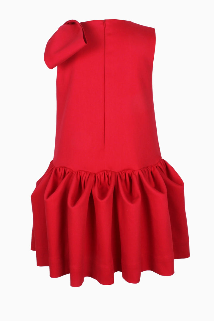 Sleeveless Peplum Dress with Sheer Shoulder Panel – PETAL