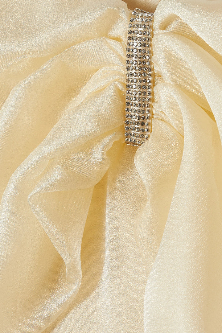 Sleeveless Satin Dress with Oversized Front Bow – ROSÉ