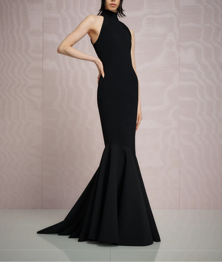 غطس ثوب مع الأكمام الشفافة والخصر المربى-تشايالا