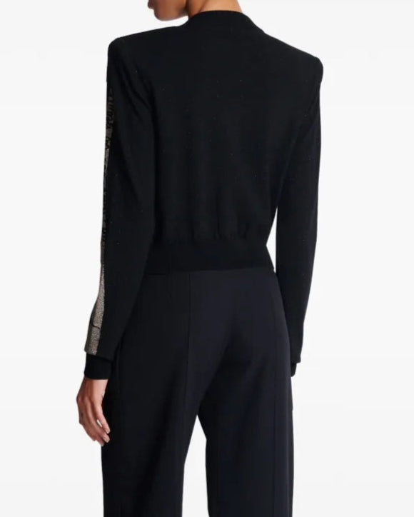 كارديجان محبوك بتصميم خط تجريدي – نوفازلي