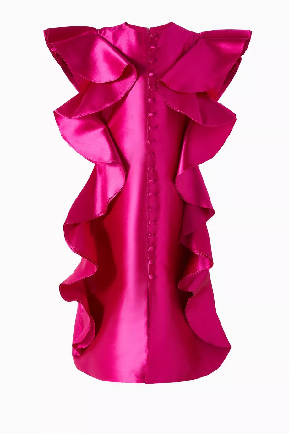 Ruffled Sleeve Maxi Dress with Button Front – FIONA