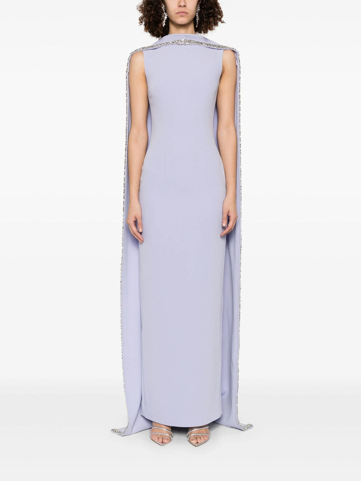 فستان عمودي بأكمام كاب مزخرف – لافينيا