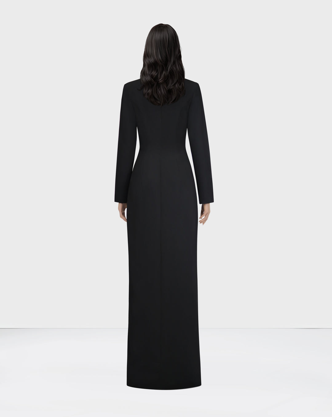 Blazer black dress with beaded shoulders