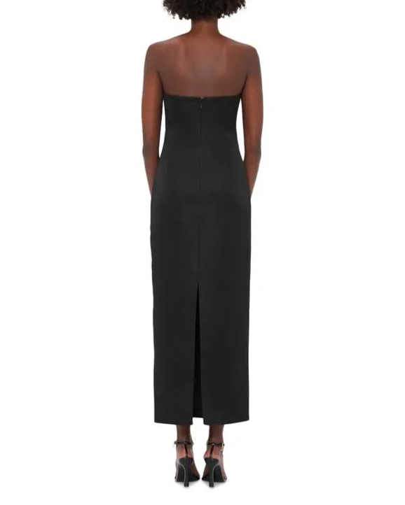 Geplooide top met uitlopende mouwen en maxi-rok set met tailleband – Rosiny 