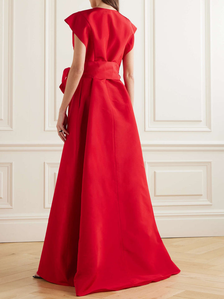 فستان بأكمام قصيرة وحزام خصر – فيفيان