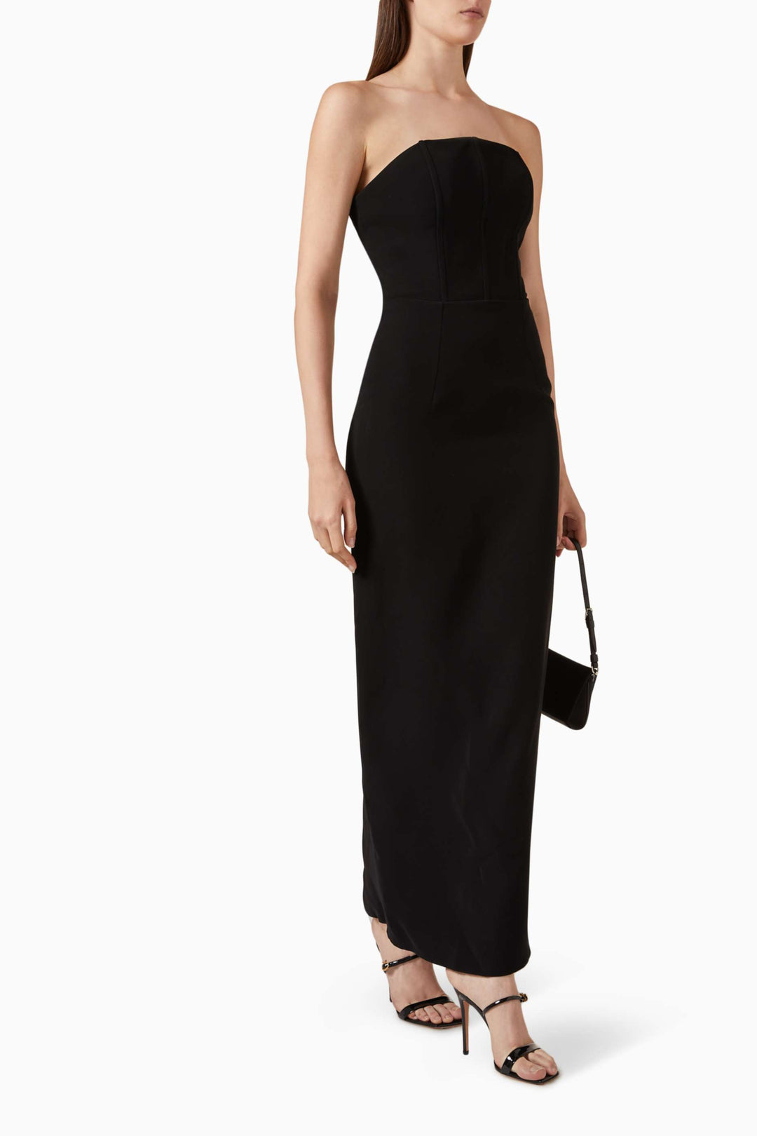 Embellished cape overlay gown – MONARCH