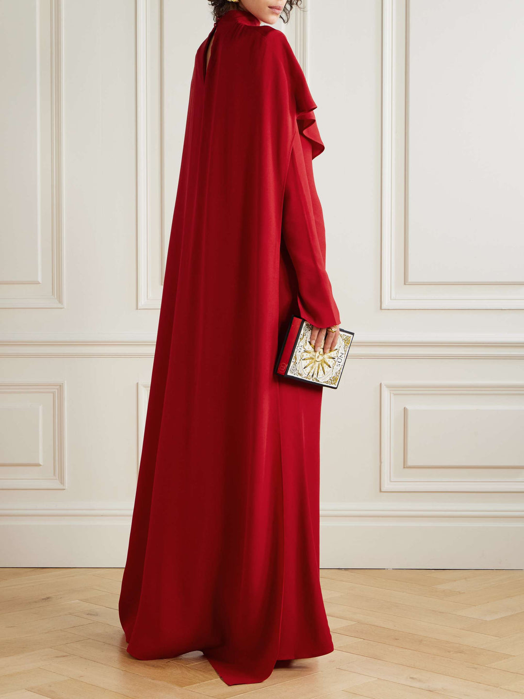 فستان غير متماثل بظهر مفتوح – روج