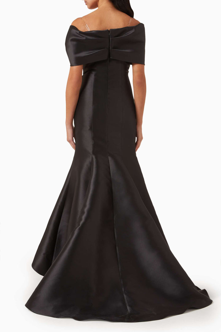 فستان حورية البحر مكشوف الكتفين مع درابزين مزخرف – سيليست