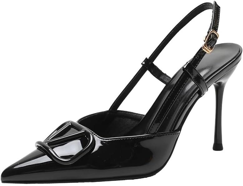 pointed slingback pumps with buckle strap - CIDRADU