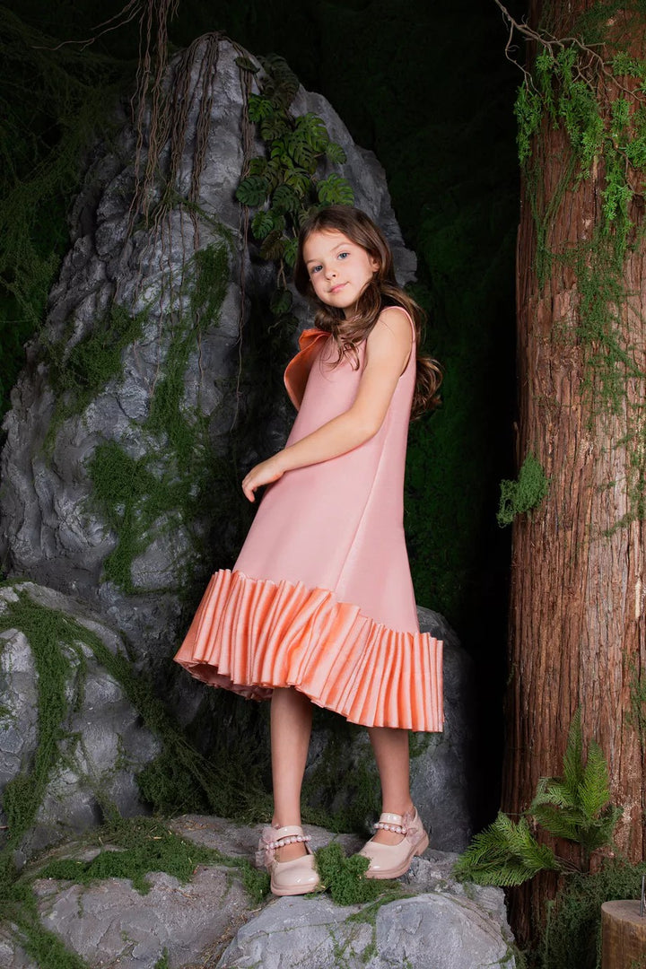 Sleeveless A-Line Dress with Pleated Hem – LUNA