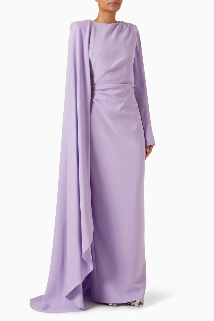 فستان منسدل بأكمام متدرجة غير متماثلة – ليلارا