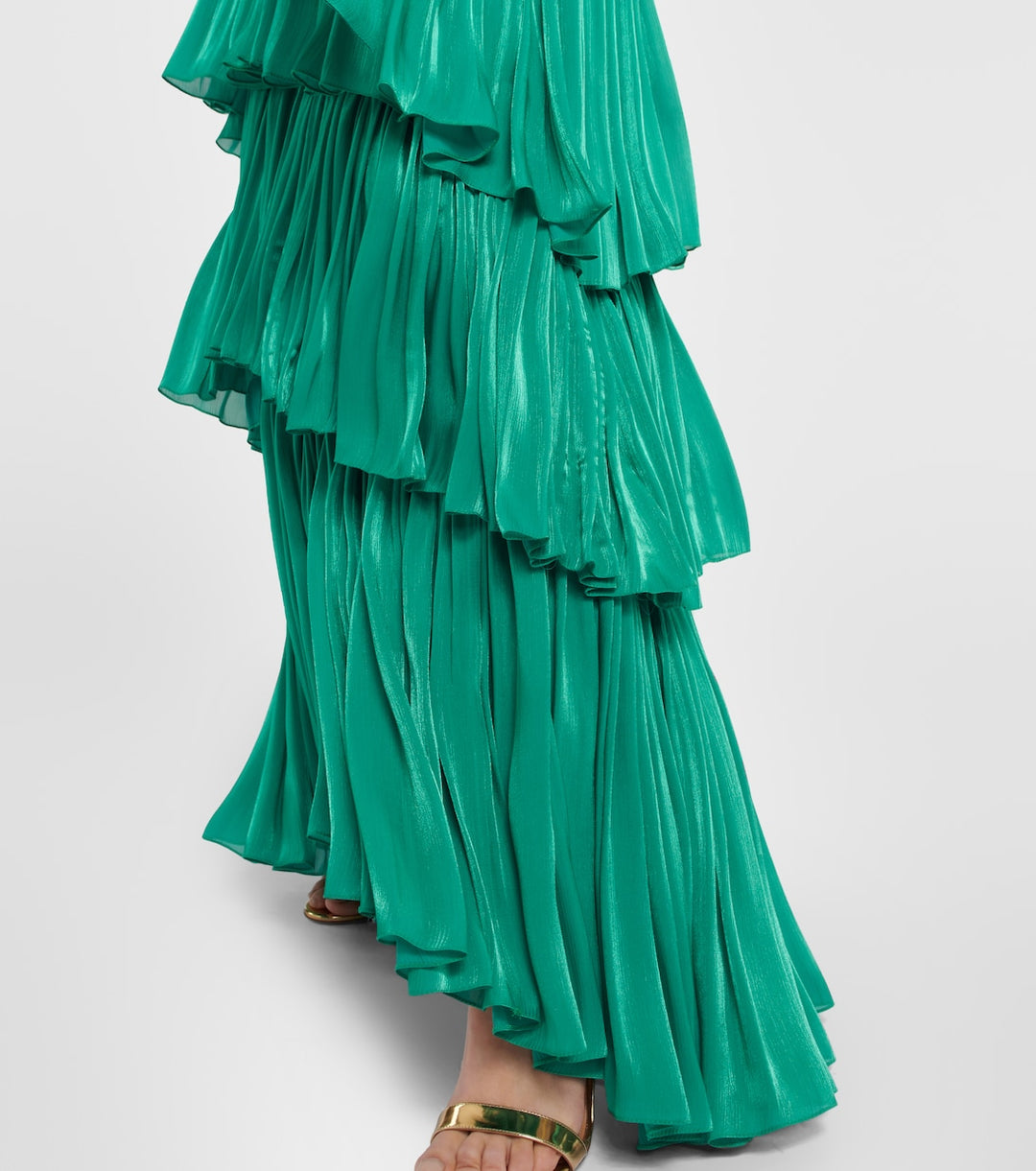 فستان مطوي متعدد الطبقات مع رقبة على شكل ربطة عنق – رولين