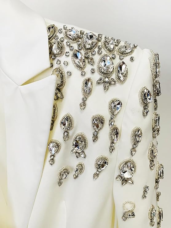 بليزر مزدوج الصدر مع أكتاف مزينة - بونورا