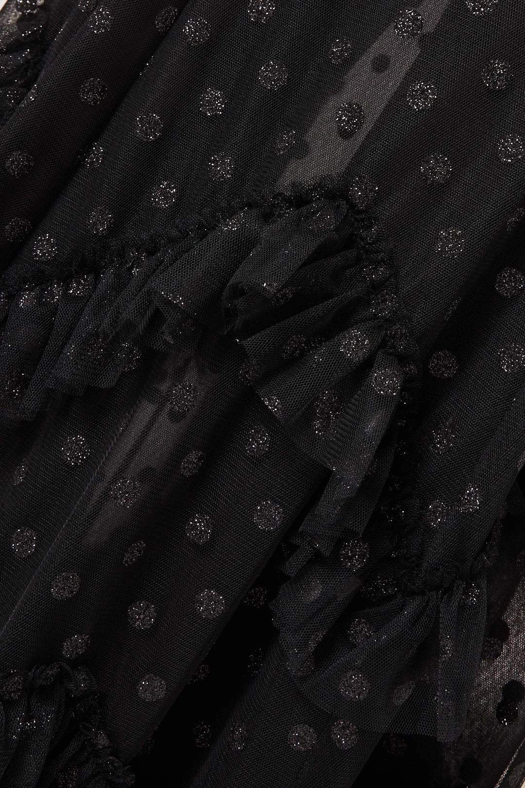 ruffled tulle gown with puff sleeves – VIENEI