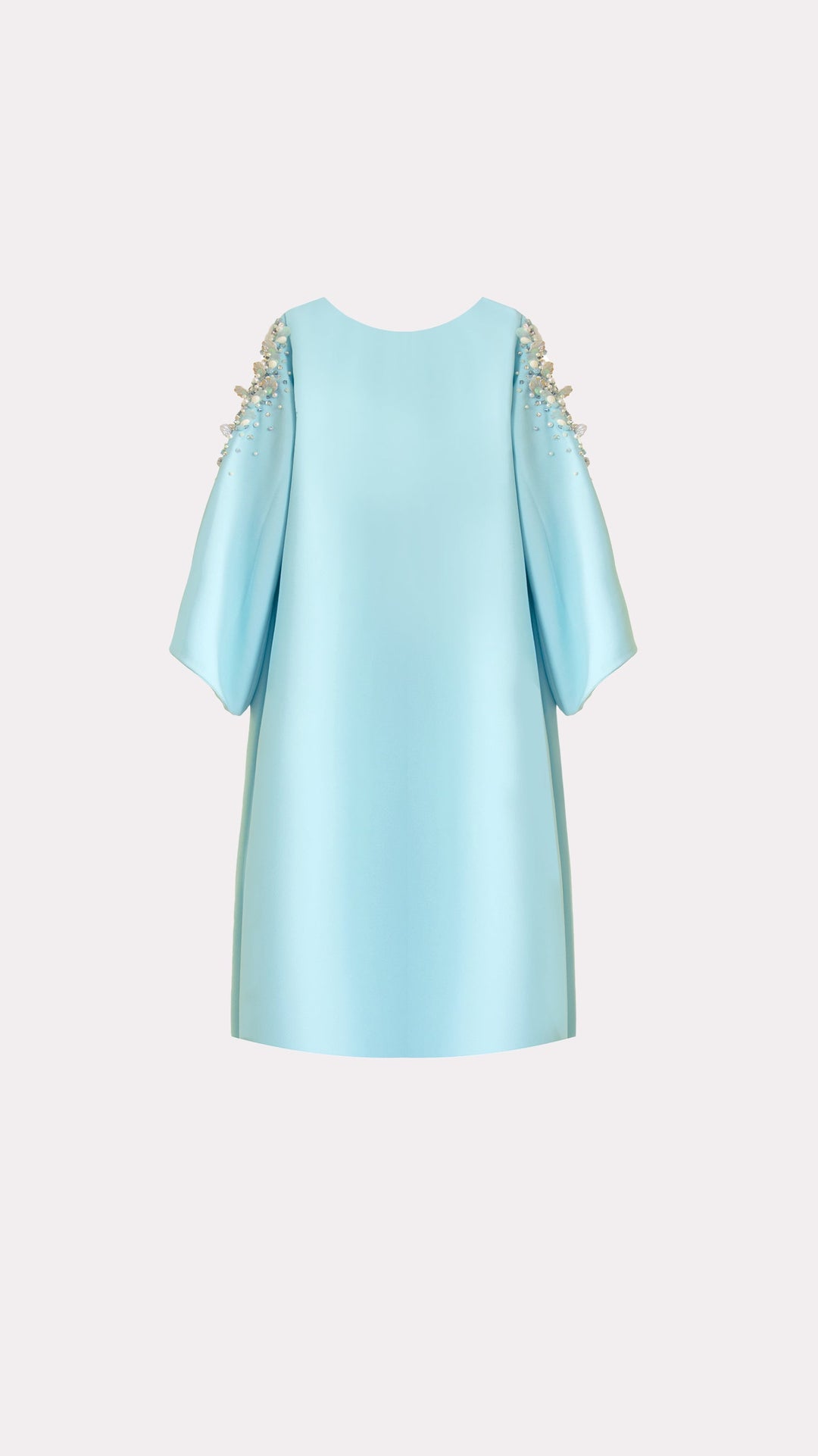 Cold-Shoulder Cape Sleeve Dress with Beaded Appliqué – AURORA