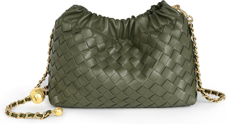 geweven rieten draagtas met dubbele leren handvatten – LÉONIE 