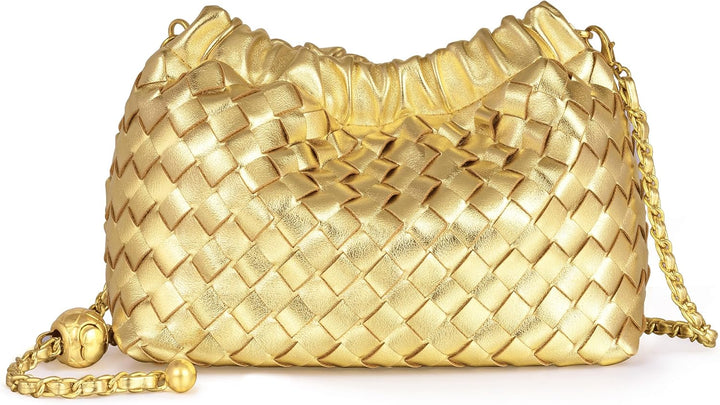 geweven rieten draagtas met dubbele leren handvatten – LÉONIE 