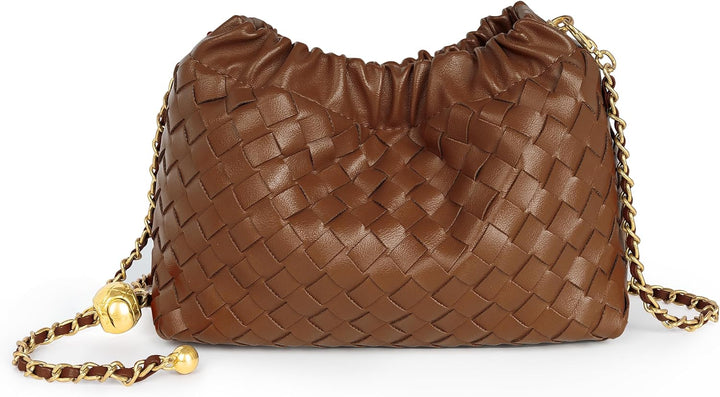 geweven rieten draagtas met dubbele leren handvatten – LÉONIE 