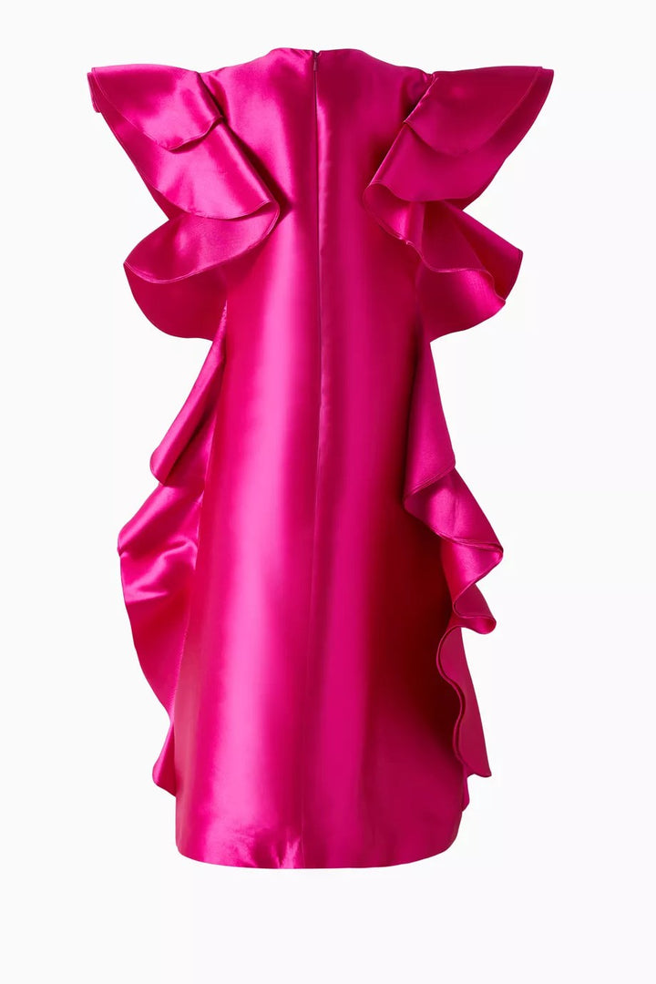 Ruffled Sleeve Maxi Dress with Button Front – FIONA