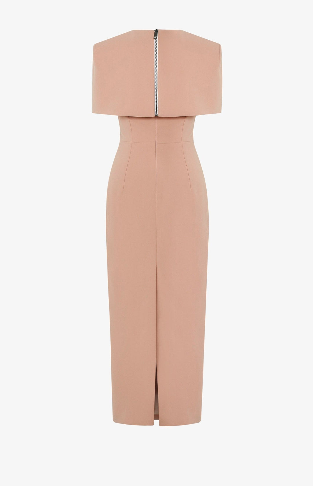 structured cape-shoulder midi dress – EIILE