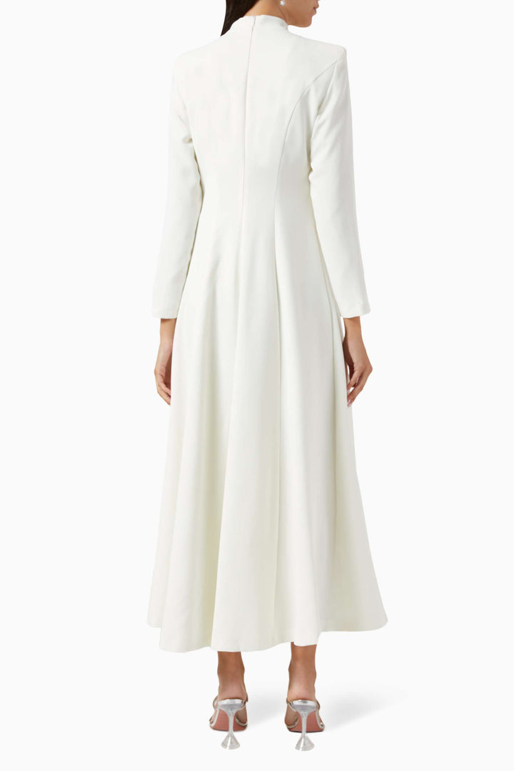 فستان مزين برقبة عالية وقصة A – سيليست