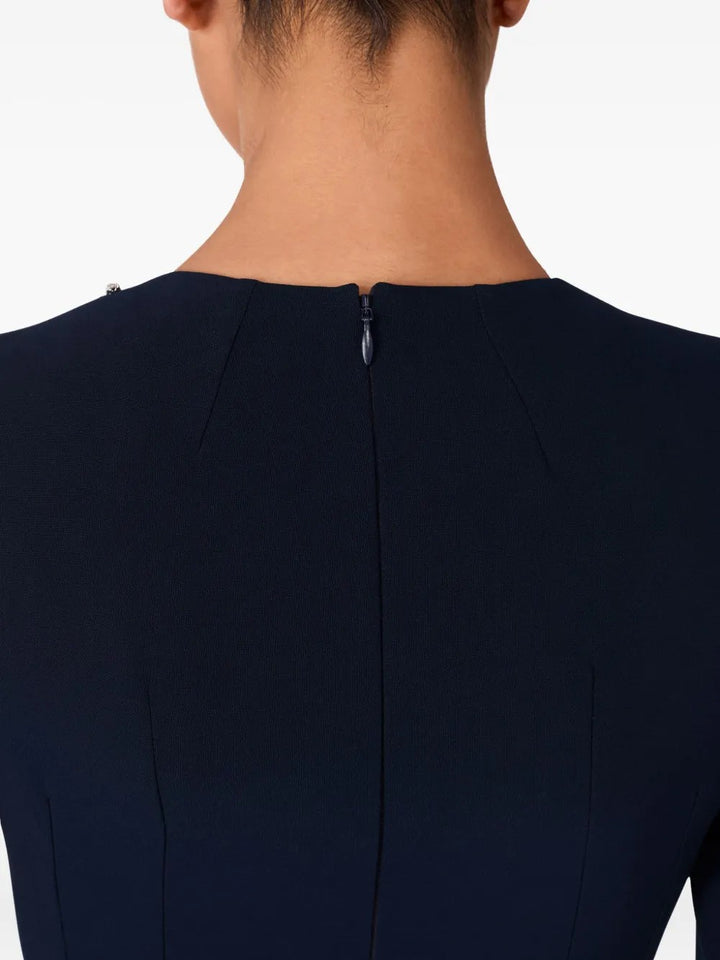 long-sleeve gown with cascading sequin ribbon – SAPPHIRE