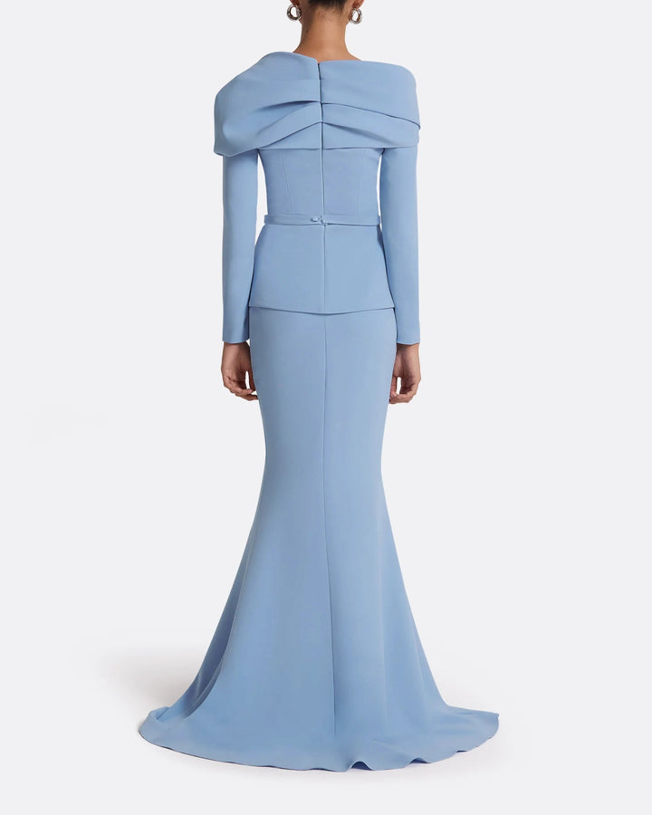 فستان مكشوف الكتفين مع خصر منفوش – سيرينل