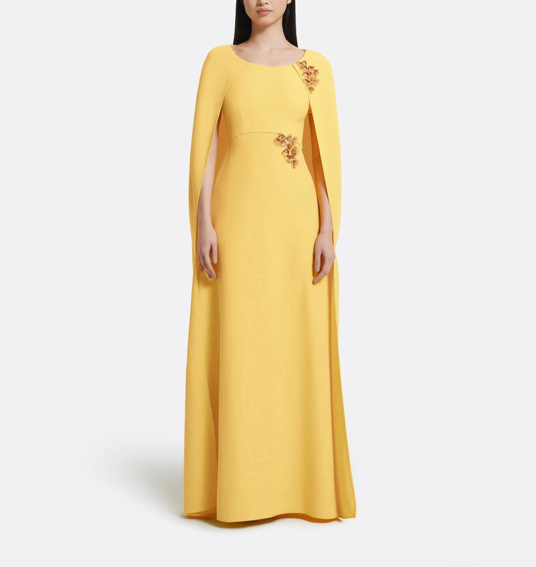 فستان كيب مزين بالزهور – ماريجولد