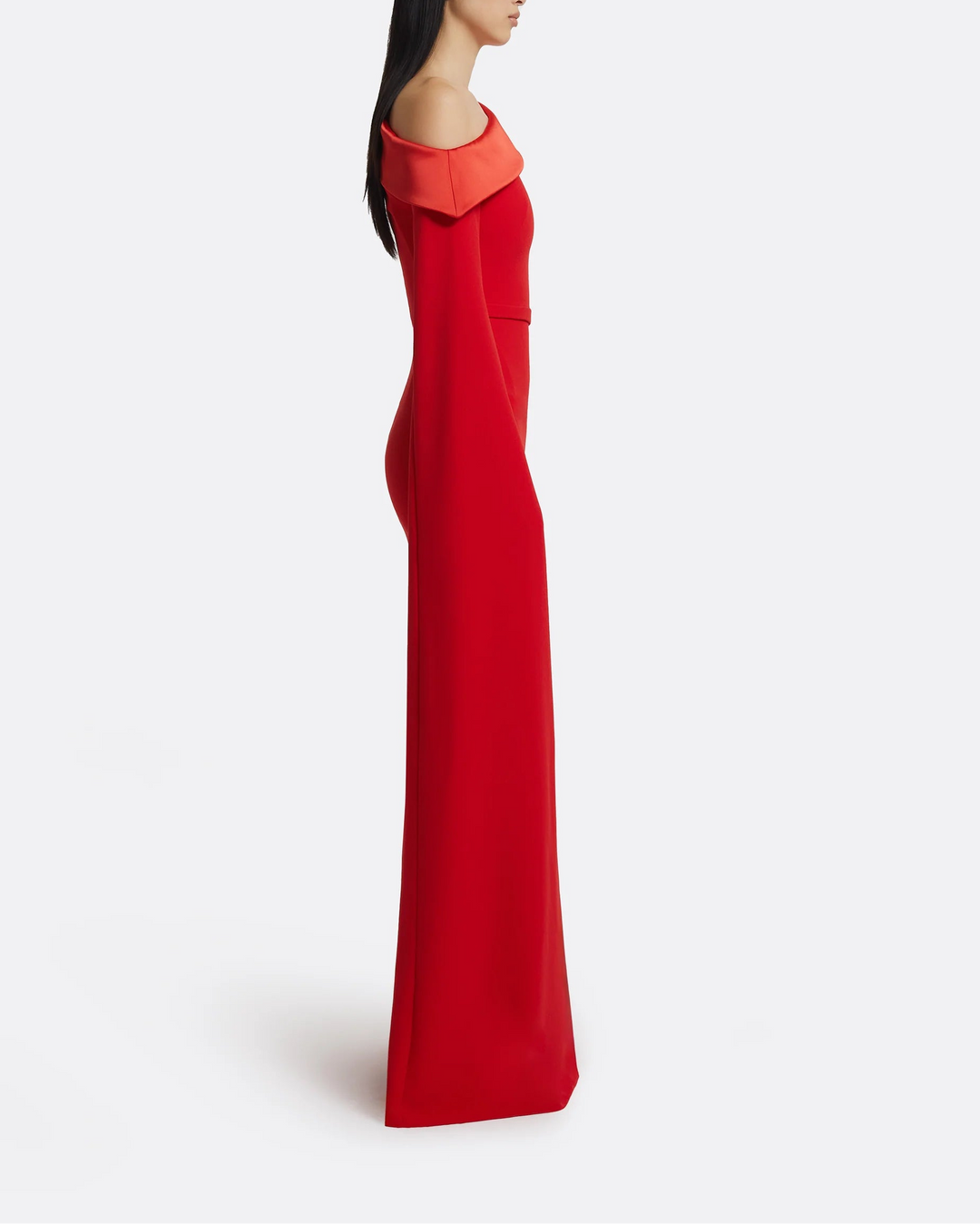 فستان كيب غير متماثل بكتف واحد – سكارليتا