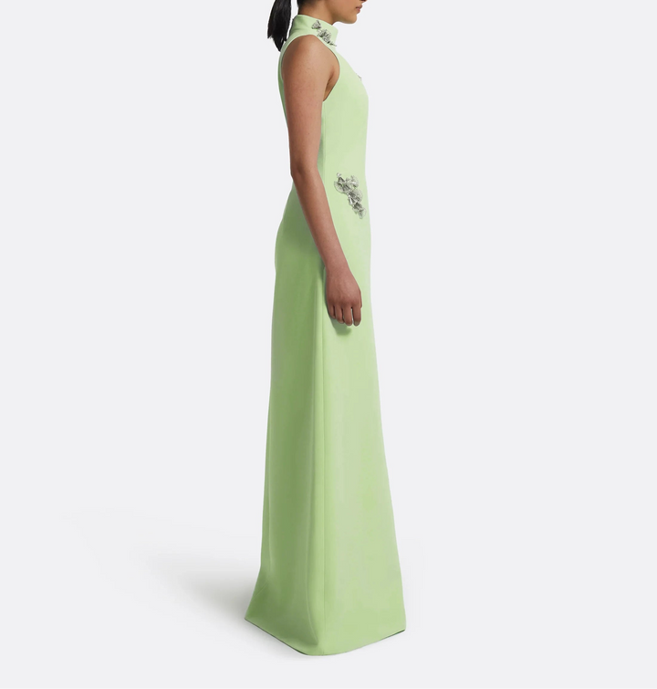 فستان بدون أكمام مزين بالفضة – مينتا