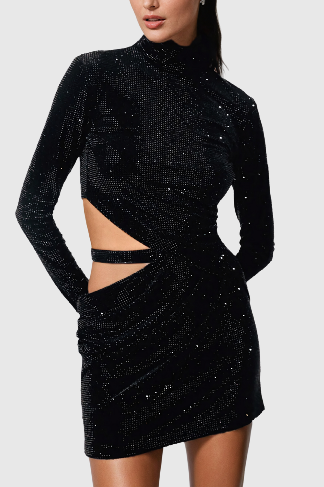 Abiba Cutout Sequin Bodycon Mini Dress