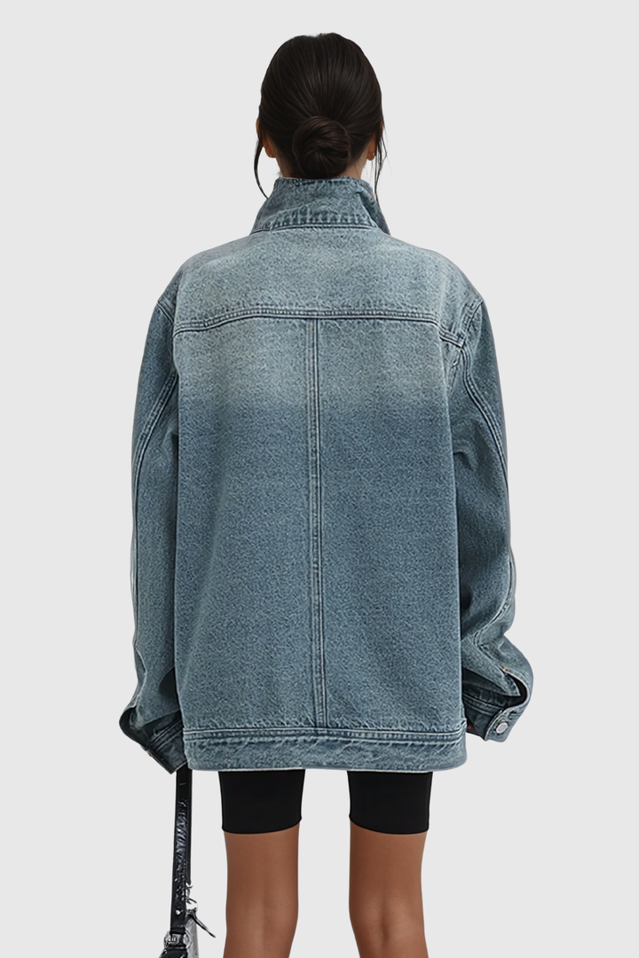 Aegle Deconstruct Asymmetric Denim Jacket